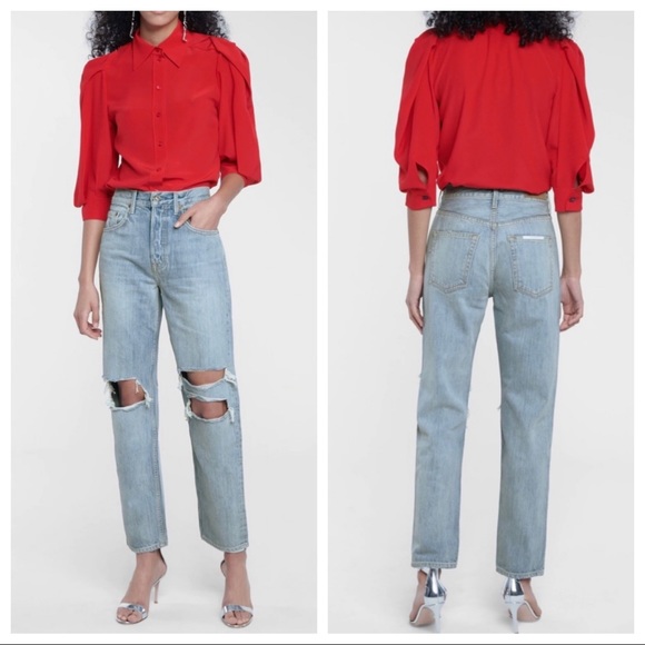 NWT GRLFRND Isabeli Ripped High Waist Jeans - Picture 2 of 5